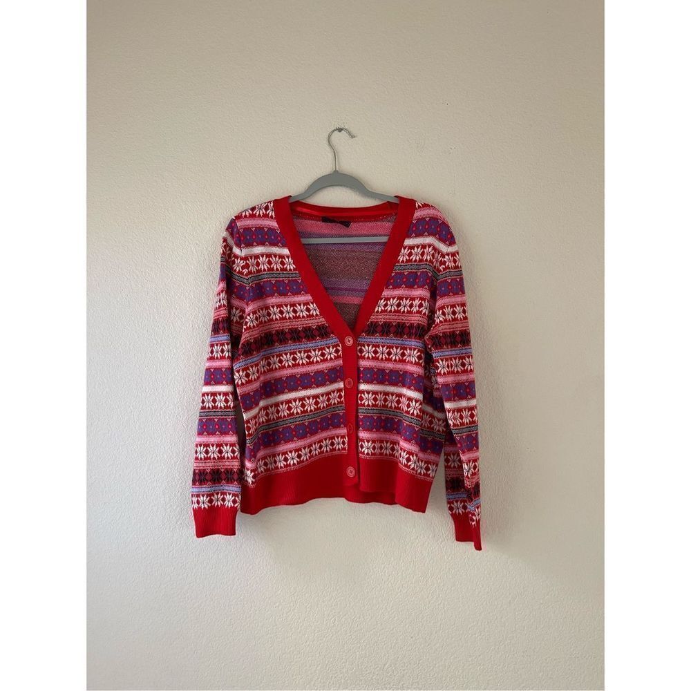 Lane Bryant fair isle print cardigan‎ size 14/16
